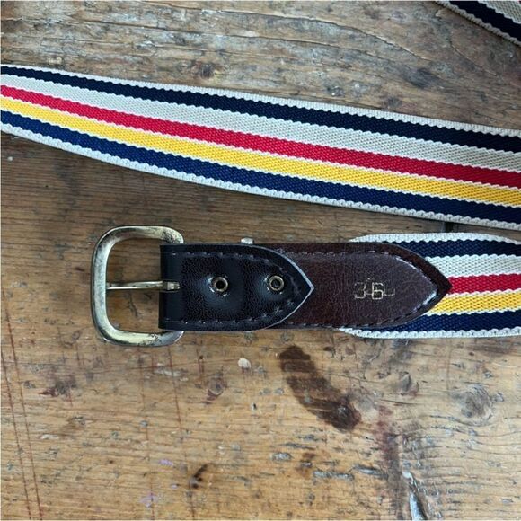 Vintage Elastic Striped Belt - Picture 4 of 6